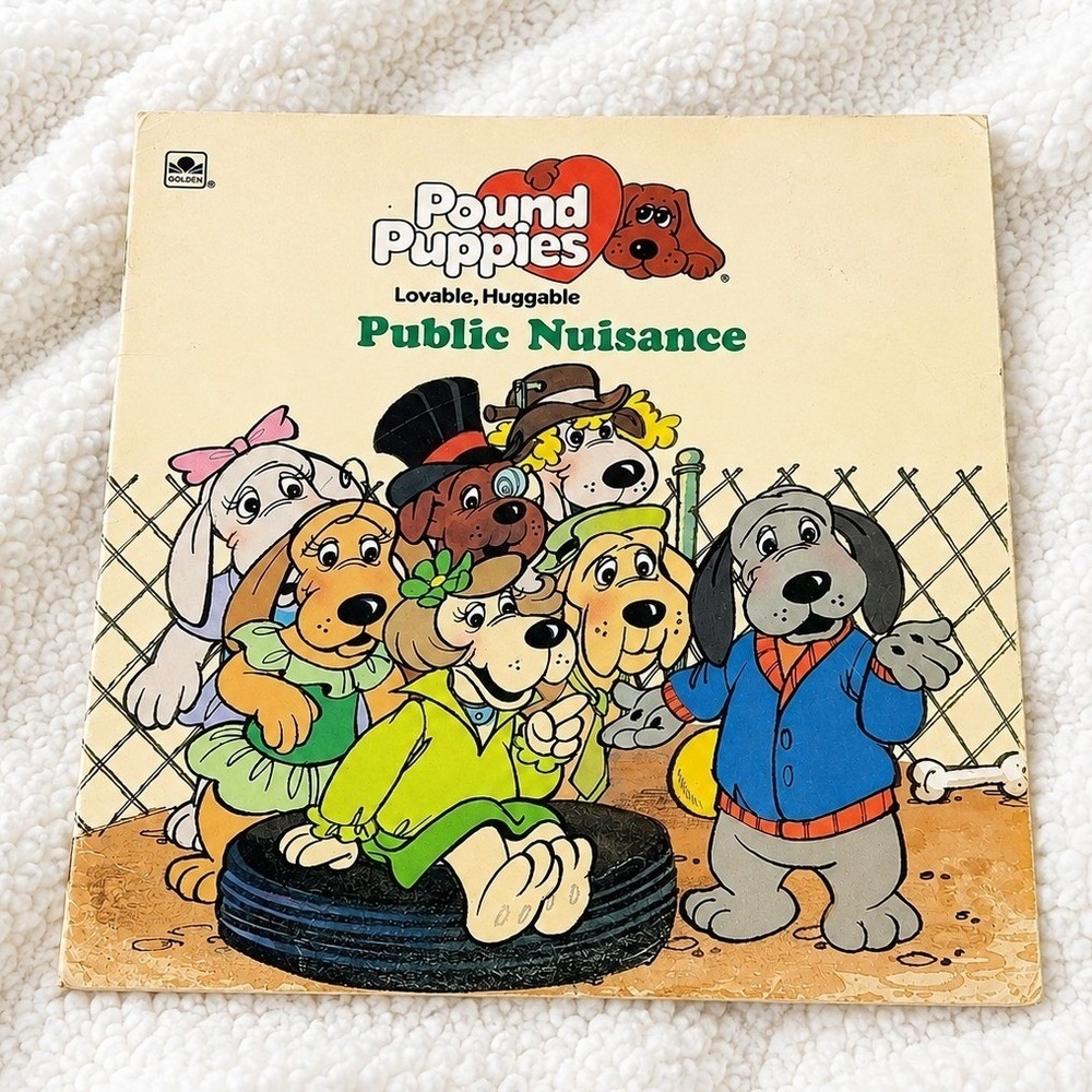 Pound Puppies Public Nuisance Little Golden Book 1987 Vintage Kids Storybook